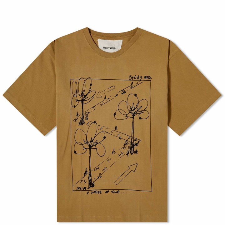 Photo: Story mfg. Men's Inside Out Time Grateful T-Shirt in Sand Inside Outside Time
