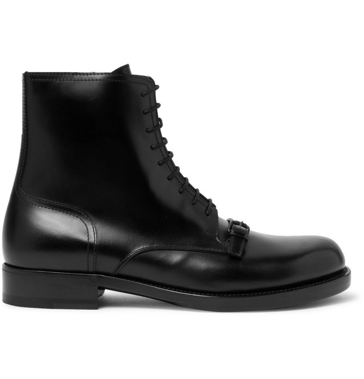Photo: Bottega Veneta - Polished-Leather Boots - Men - Black