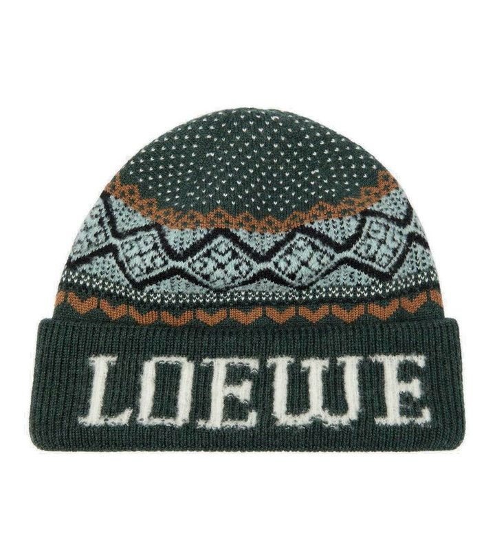 Photo: Loewe x Suna Fujita intarsia wool-blend beanie