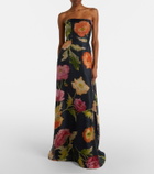 Carolina Herrera Floral silk gown
