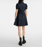 McQueen Puff-sleeve denim minidress