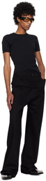 Courrèges Black Double Belt Jeans