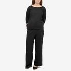 DONNI. Women's Jeresey Bow Simple Trousers in Jet