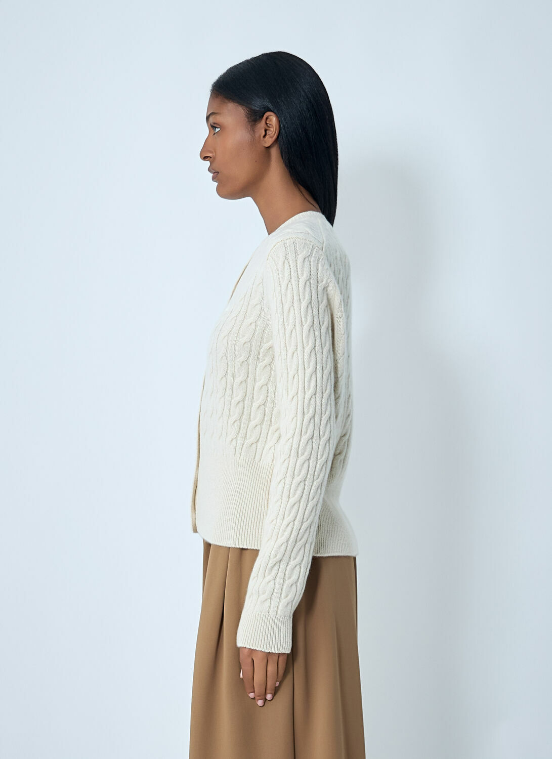 Lacoste Cable Knit Cardigan