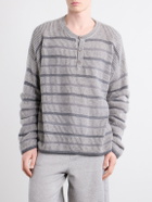 The Elder Statesman - Nimbus Striped Cashmere Sweater - Gray