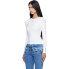 Diesel White T-Uncutieslong-Ls-Od T-shirt