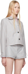Sandy Liang Blue Karube Jacket