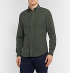 Boglioli - Slim-Fit Button-Down Collar Cotton-Corduroy Shirt - Green