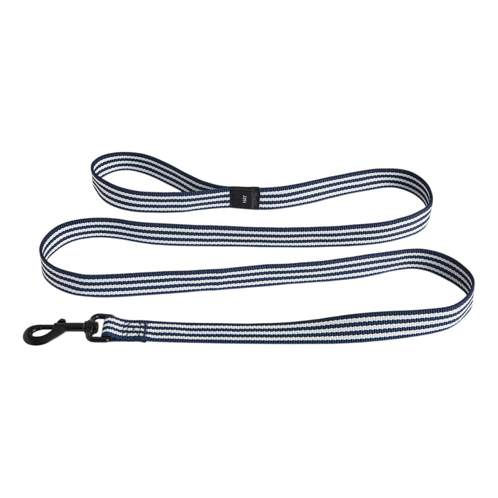 Photo: HAY Flat Dog Leash in Blue/White Stripe