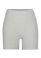 Skims Cotton-rib Boxer Shorts Light Grey