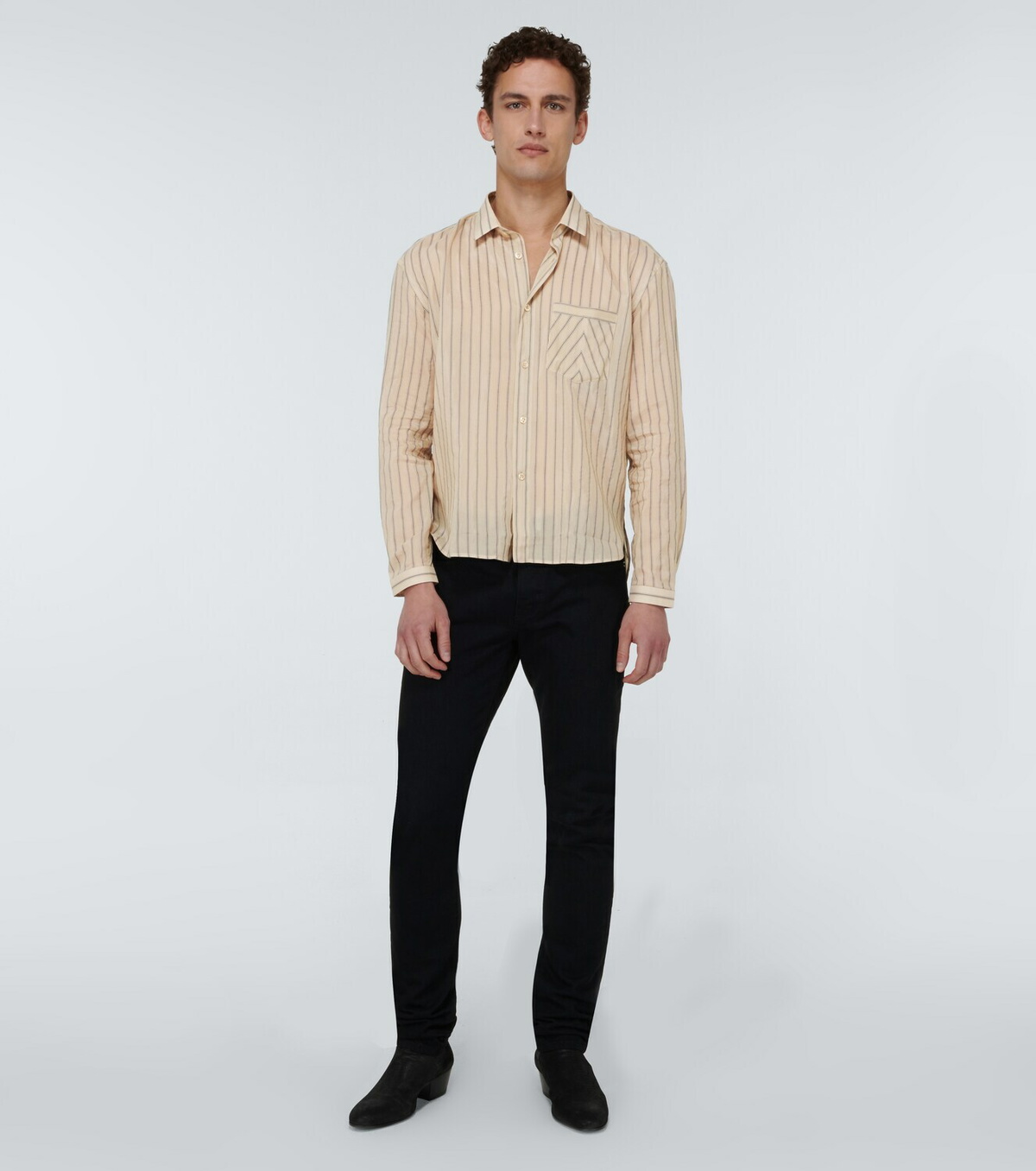 Saint Laurent Striped long-sleeved shirt