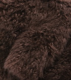 Yves Salomon Shearling and wool scarf