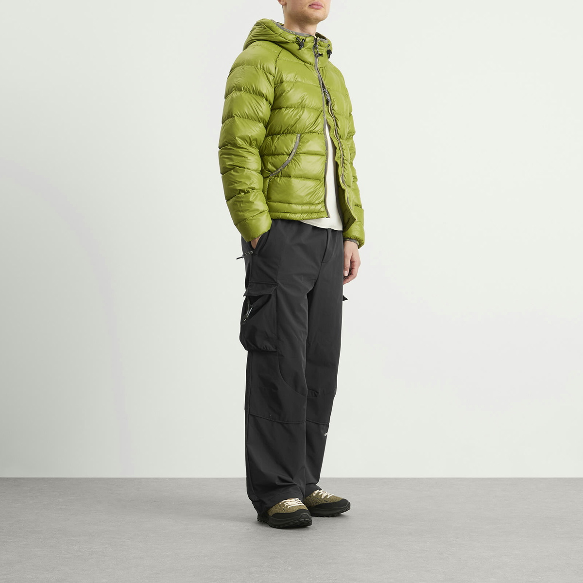 KA_YO_Prototype Men's Parachute Cargo Mix Trousers in Black