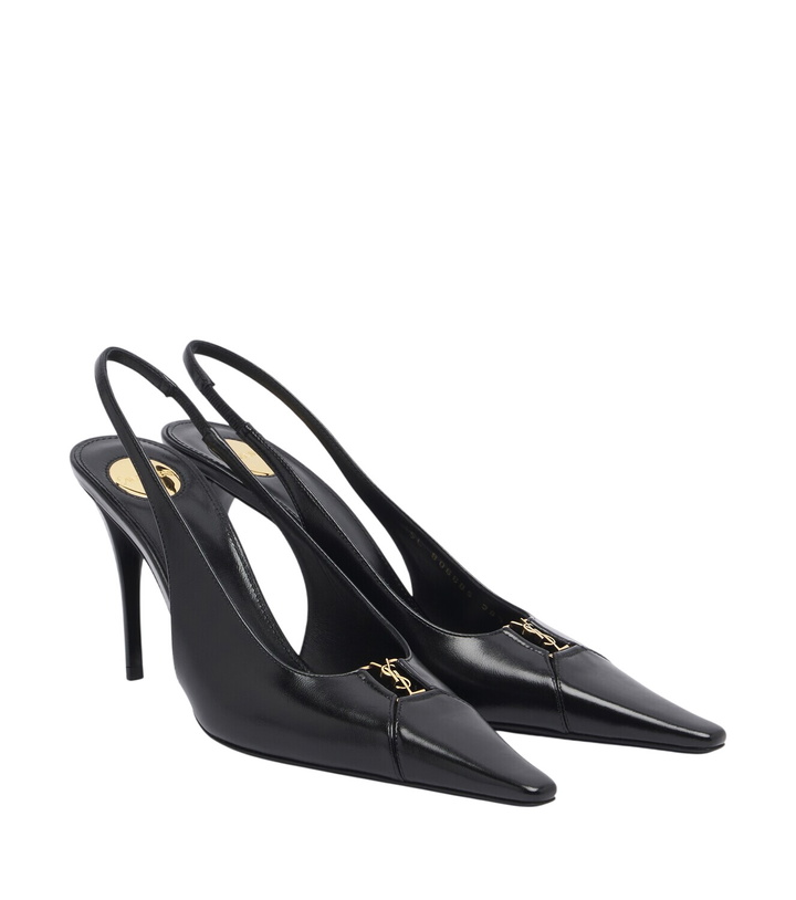 Photo: Saint Laurent Cassandre leather slingback pumps