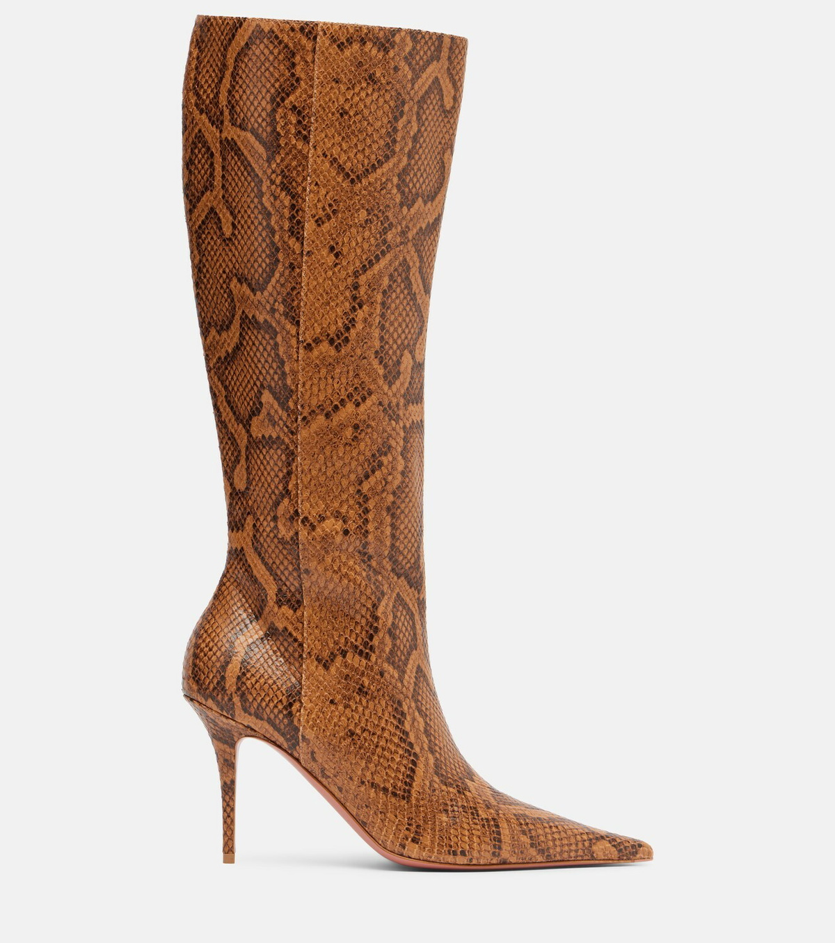 Amina Muaddi Barbara leather knee-high boots