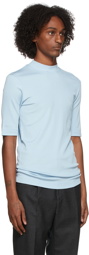 Dries Van Noten Blue Ribbed T-Shirt