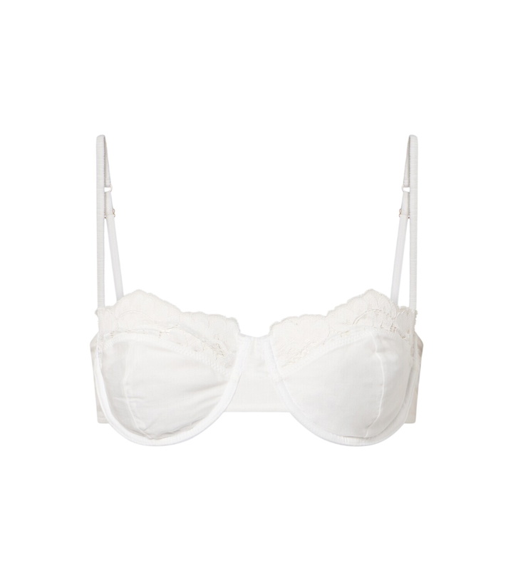 Photo: Montce Lace-trimmed cotton bra top