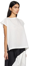 132 5. ISSEY MIYAKE White Square Neck T-Shirt