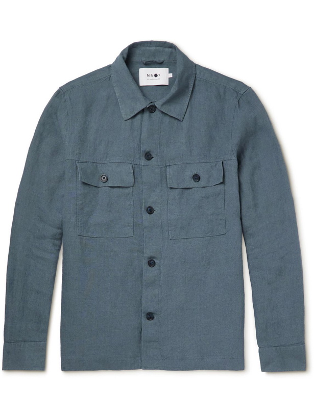 Photo: NN07 - Wilas Linen Overshirt - Blue