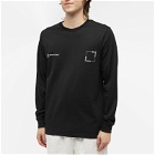 MKI Men's Long Sleeve Square Logo T-Shirt in Black