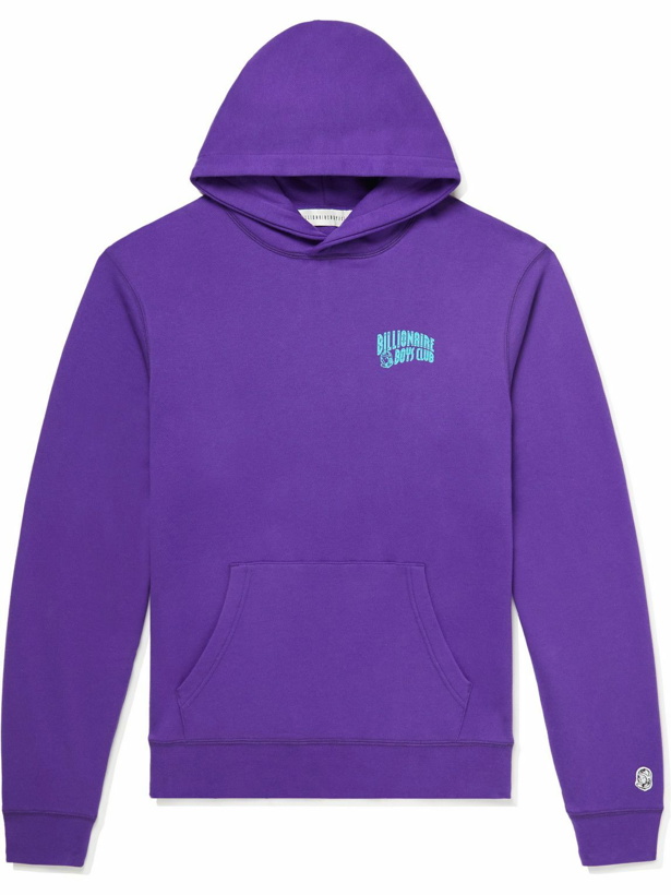 Photo: Billionaire Boys Club - Logo-Print Cotton-Jersey Hoodie - Purple