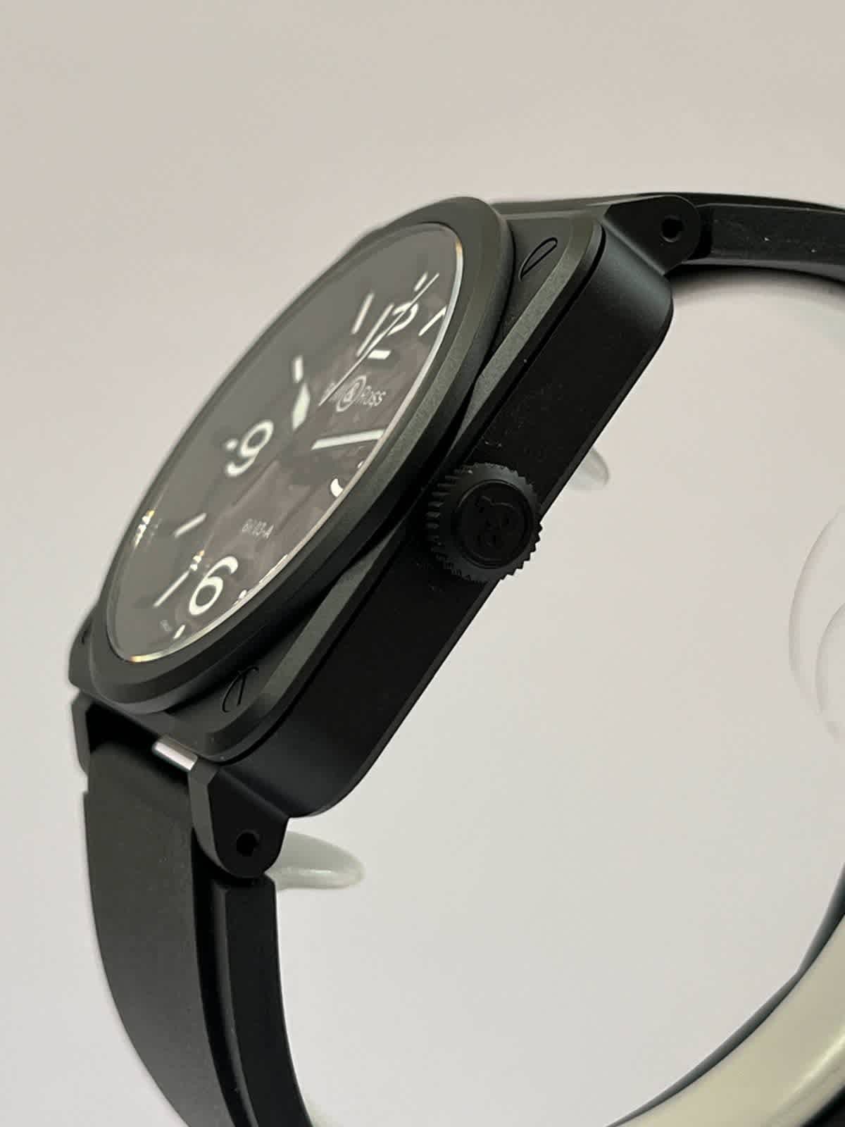 Bell and Ross BR 03 Automatic Black Dial Mens Watch BR03A-BL-SKCE/SRB