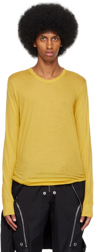 Photo: Rick Owens Yellow Basic Long Sleeve T-Shirt