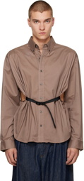 VAQUERA Taupe Belted Shirt