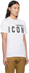 Dsquared2 White 'Be Icon Cool' T-Shirt