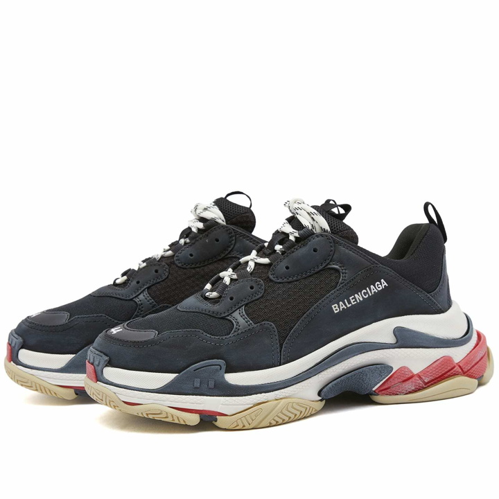 Photo: Balenciaga Men's Triple S Sneakers in Black/White/Red