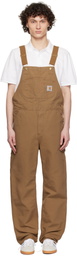 Carhartt Work In Progress Brown Bib Overalls