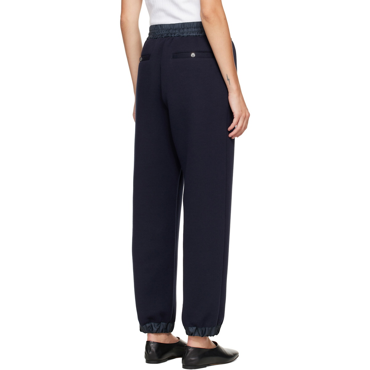 sacai Navy Sponge Sweatpants