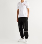 ALEXANDER MCQUEEN - Logo-Appliquéd Mercerised Cotton-Jersey Polo Shirt - White