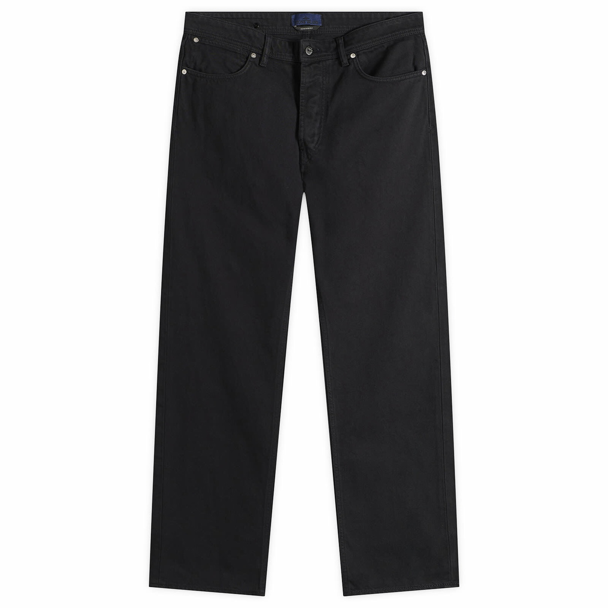Stone Island Men's Denim-TC Tinto Cap Straight Leg Jeans in Nero