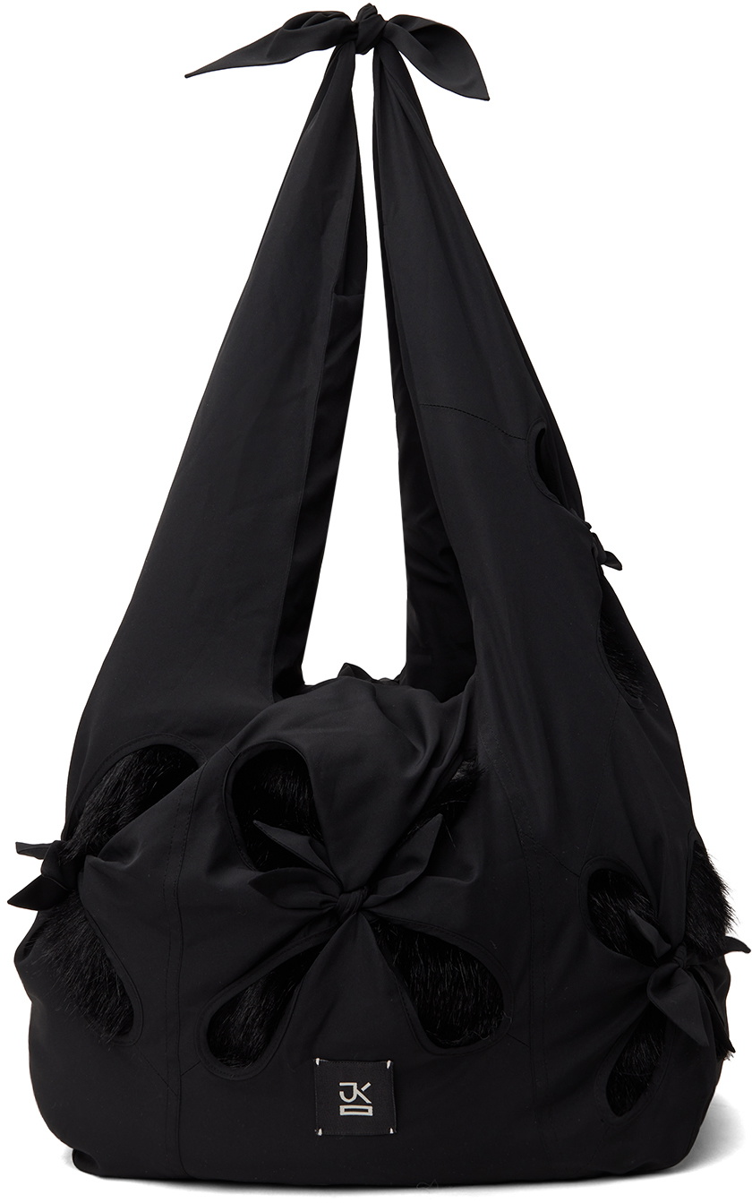 J.Kim Black Bale Faux-Fur Bag