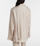 Acne Studios Checked scarf-detail blazer