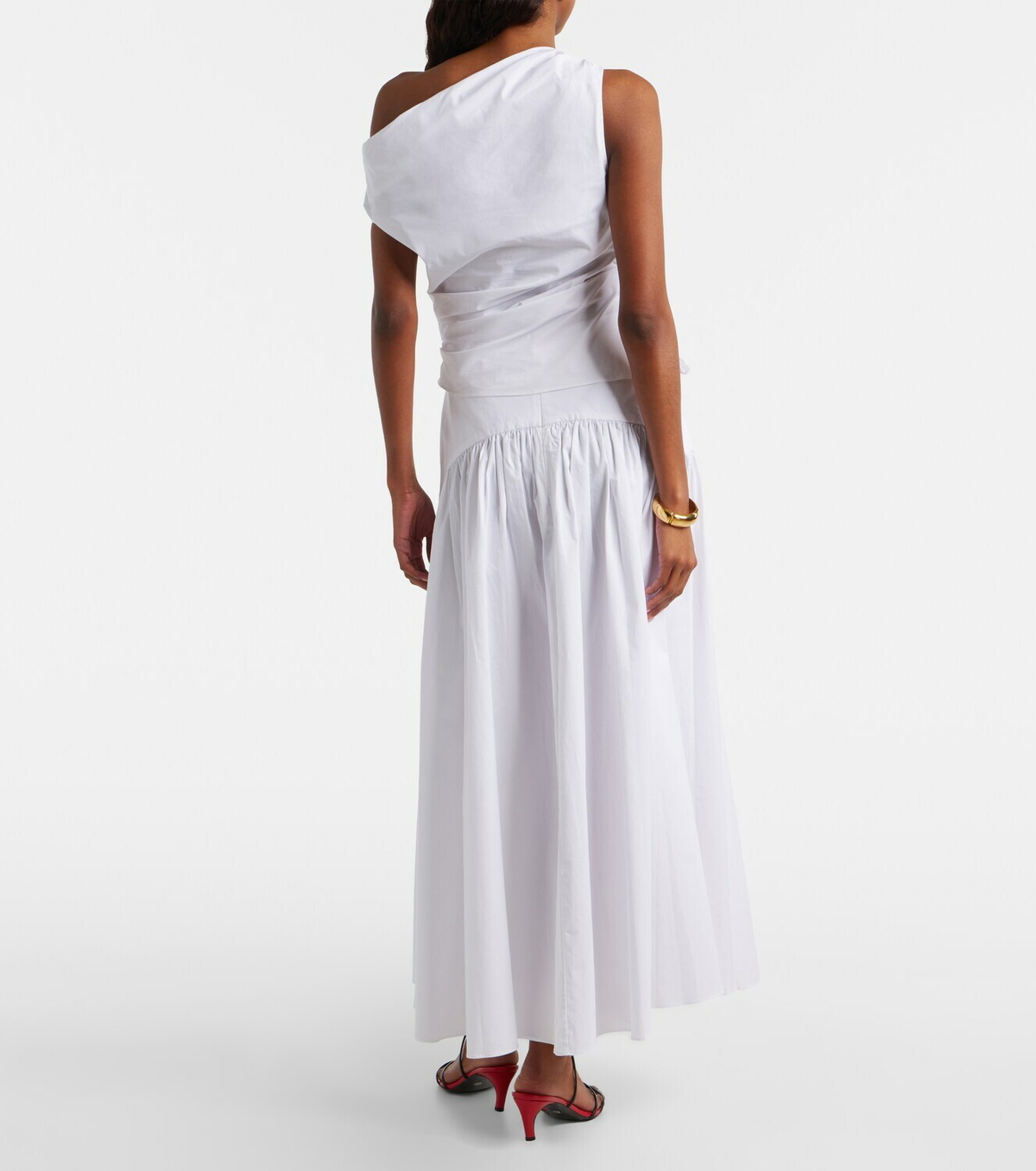 Staud Procida cotton poplin maxi skirt