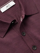 Mr P. - Gerry Merino Wool Polo Shirt - Purple