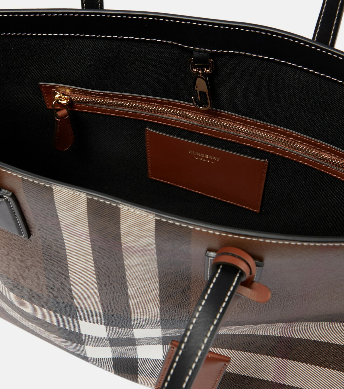 Burberry - Medium checked canvas tote