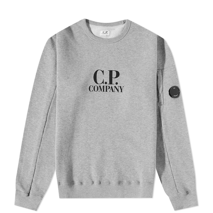 Photo: C.P. Company Undersixteen Women's Logo Crew Sweat in Grey Melange