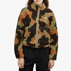 Dickies Women's Mount Hope Camo Fleece in Imperial Green