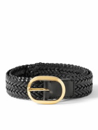 TOM FORD - 3cm Woven Leather Belt - Brown