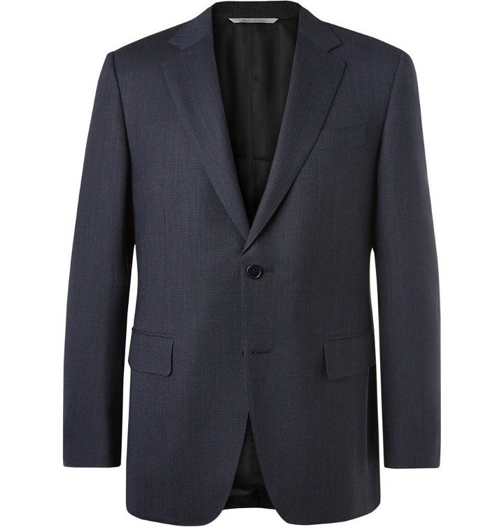 Photo: Canali - Blue Impeccabile Travel Slim-Fit Wool Suit Jacket - Men - Blue