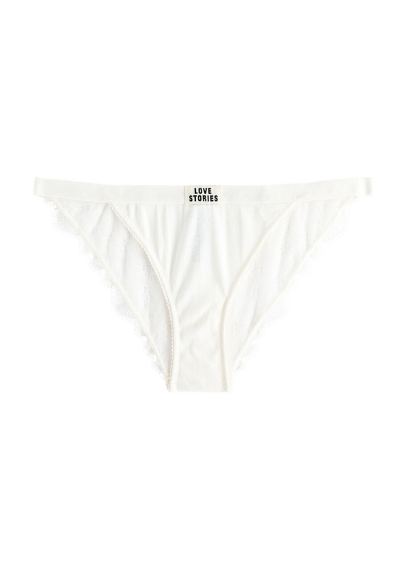 Photo: Love Stories Wild Rose Panelled Lace Briefs Off White