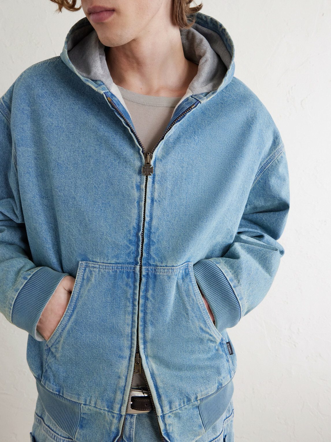 VETEMENTS - Hooded Denim Jacket - Blue