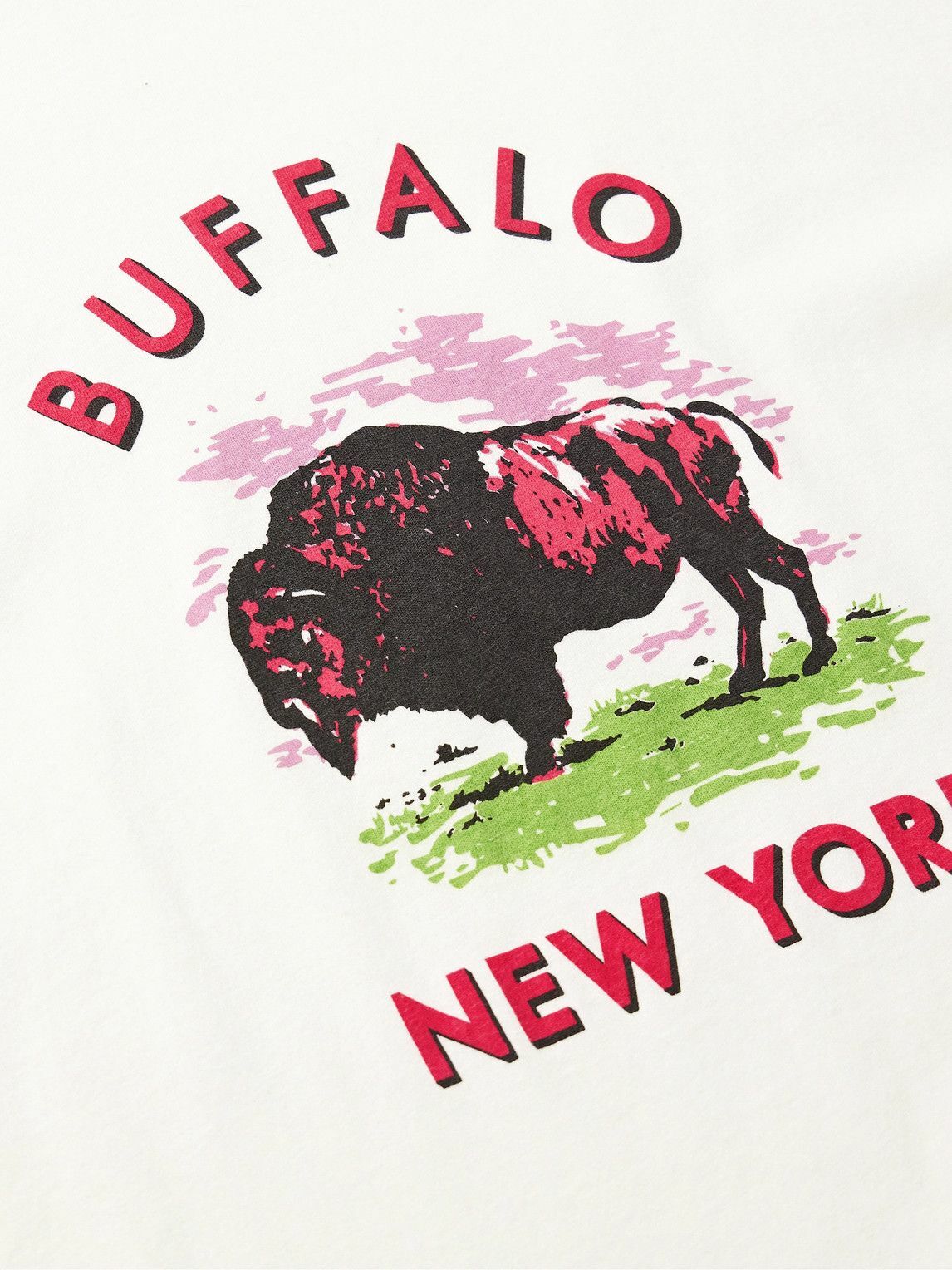 セール!!◆◆Bode 'Buffalo New York' コットンTシャツ BODE - Slim-Fit Printed Cotton-Jersey T-Shirt - Neutrals Bode