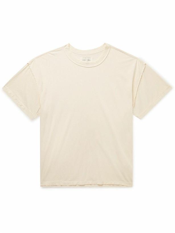 Photo: Les Tien - Inside Out Garment-Dyed Combed Cotton-Jersey T-Shirt - Neutrals