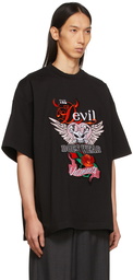 VETEMENTS Black 'Devil Wears Vetements' Patched T-Shirt