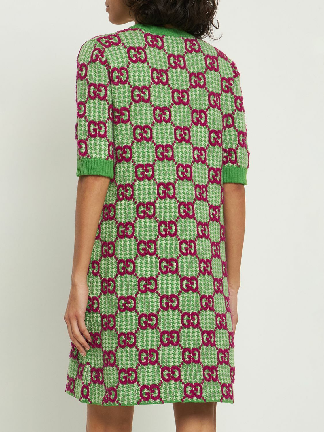 pink and green gucci dress Gucci Floral Silk Ruffle Evening Dress – Runway Catalog