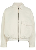 Brunello Cucinelli Padded Cotton-blend Jacket Cream